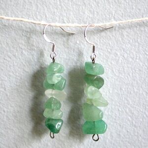 Aventurine Stone Dangle Earrings